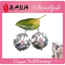 Fashion Jewelry Handmade Shell Flower Football Charms Earrings